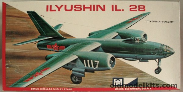 MPC 1/72 Ilyushin Il-28 Beagle - Polish or Chinese Air Forces with 5 Crewmen (Airfix Molds), 1501-150 plastic model kit